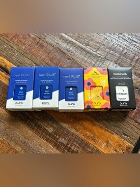 Pura Smart Scent Refill Pack — Capri Blue Volcano, Soap & Paper, Hawaii. 5 total